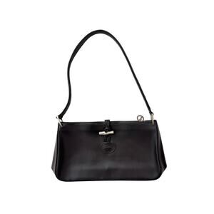 Longchamp Roseau leather shoulder bag in black
